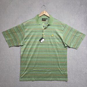 Bobby Jones Collection Polo Shirt Mens Large Masters Golf Green Made in Italy